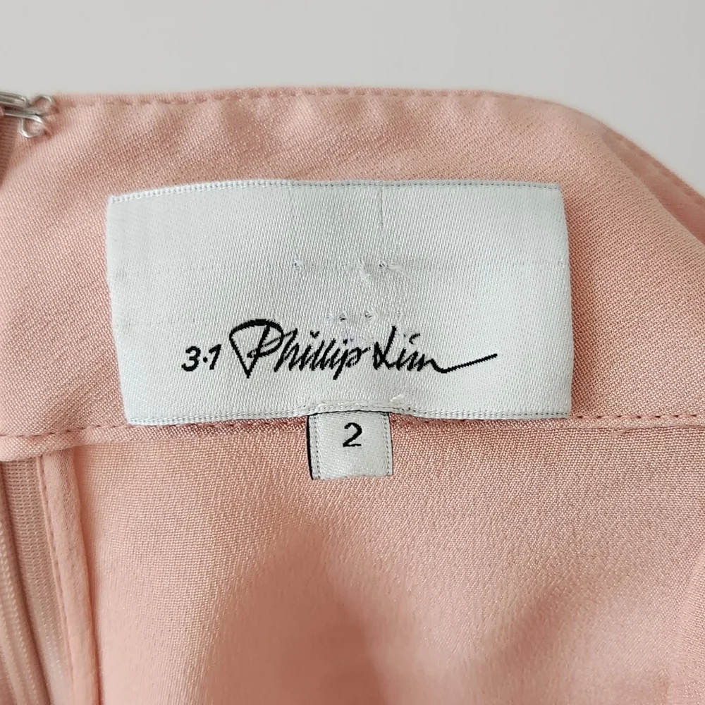 3.1 Phillip Lim Silk Tapered Trouser Pants Pastel Pink 2 NWOT - Picture 3 of 4